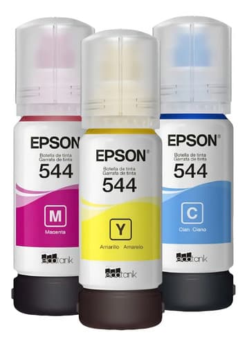 Combo Tinta Epson Color X3 T544 544 L3110 L3150 L5190 Tinta Colorida
