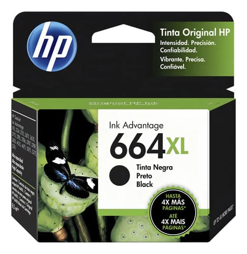 Cartucho Tinta Hp 664xl F6v31al Negro Alta Capacidad