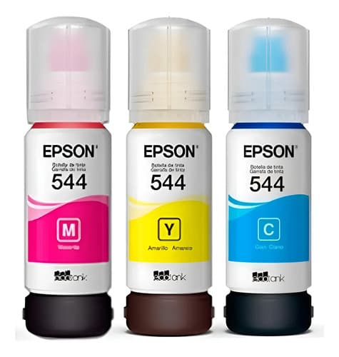 Tinta Epson 544 X 3 Colores L1110 L3110 L3150 L5190 Original Colorida
