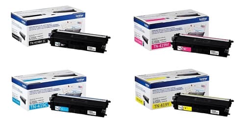 Combo Toner Brother Tn419 L8900 L8360 Ne Ci Ma Ye Originales Negro-magenta-cian-amarillo
