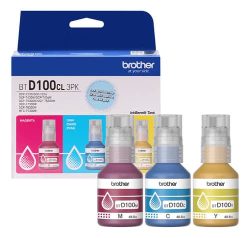 Tintas Brother Btd100 3 Pack De Botellas De Color (cmy)