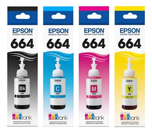 Tinta Epson 664 X4 Colores 300 350 355 365 375 455 555 1300 Mix
