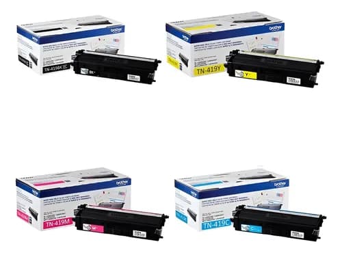 Toner Brother Tn419 Combo 4 Colores  419 8360 8610 8900 9570 Negro-magenta-cian-amarillo