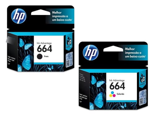 Combo De Cartuchos Hp 664 Negro + Color Originales