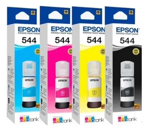 Tinta Para Impresora Epson 544 4 Unidades Negro