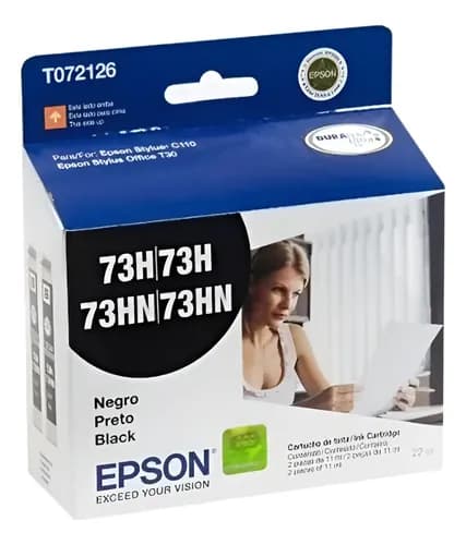 Cartucho Epson T072126 73h 73hn T73120h C110 T30 Caja Doble