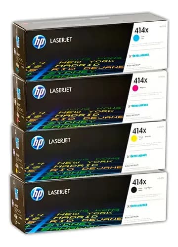 Combo Toner Hp 414x 4 Colores M454 M479 454 479 Original 414 Negro/cian/amarillo/magenta