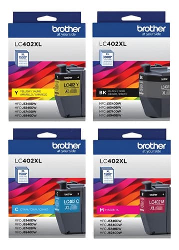 Combo X4 Cartuchos Brother Lc 402 Xl J5340dw N , C , M , A