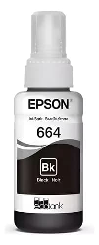 Botella Epson 664 Negra T664120 L200 L210 L355 L555 Negro