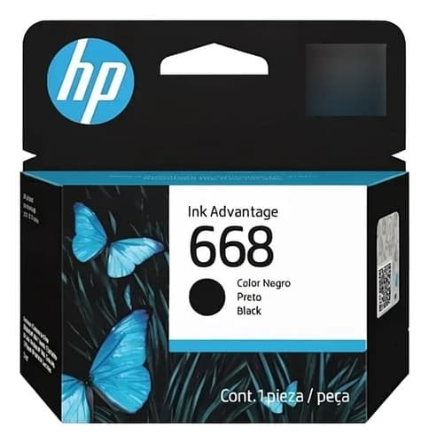Cartucho De Tinta Hp Ink Advantage 668 Negro Original