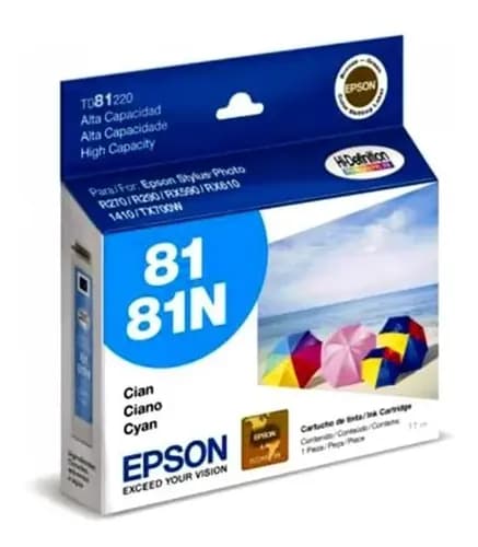 Cartucho Epson T081220 81220 81 81n Cian R270 R290 1410 1430