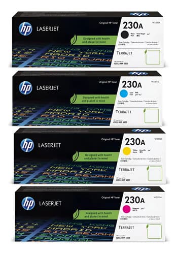 Combo Toner Hp 230a Negro Y Colores Laserjet Pro 4203 4303 Negro/cian/magenta/amarillo
