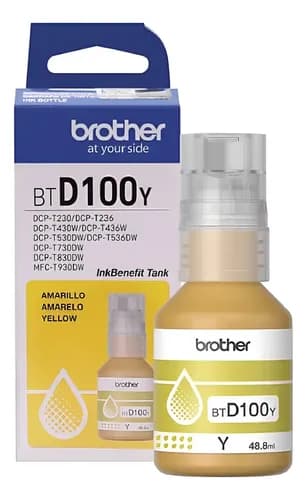 Tinta Brother Btd100y D100y Amarillo Original T230 T430 T530 Amarillo