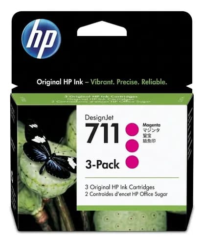 Cartucho Hp 711 X3 Unidades Magenta Cz135a 29ml Cada U. Venc