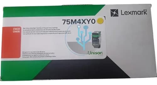 Toner Lexmark 75m4xy0 Amarillo Cs632 Cx632 Cx635 Amarillo