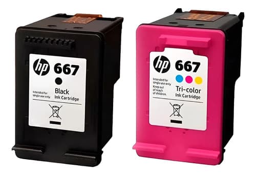 Combo Cartuchos Hp 667 Negro + Color 2375 2775 2778 4135