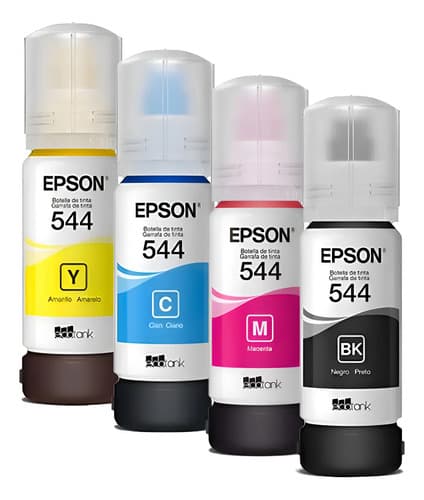 Pack Tinta Epson 544 X 4 L1110 L1250 L3110 L3210 L3150 L3250 Negro/magenta/cian/amarillo