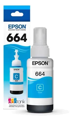Epson 664 Cian L120 L200 210 L300 L350 L355 L455 L555 L1300 Cian