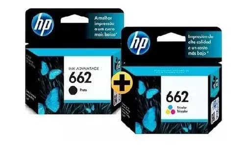 Kit De Cartuchos De Tinta Hp 662 Black+ 662 Colored