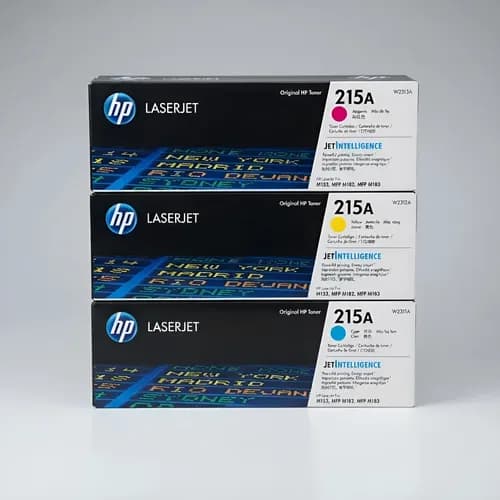 Combo X3 Toners Hp 215a Colores Cian, Magenta Y Amarillo Cian Magenta Amarillo