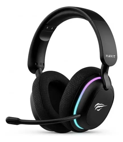 Auriculares Havit Fuxi-h7 Inalambricos Rgb Negro Negro