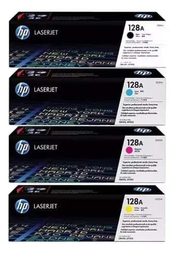 Kit De Tóner X4 Hp Ce320a Ce321a Ce322a Ce323a 128a Colores 4 Colores De Sombras Para Ojos