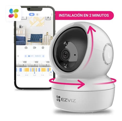 Cámara De Seguridad Ezviz H6c Ip Con Resolución 2mp Visión Nocturna Incluida Color Blanco