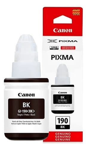 Canon Tinta Gi-190 Bk Botella De Tinta Negra 135ml Negro Negro