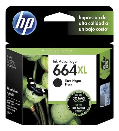 Cartucho Hp 664 Xl Negro 1115 2134 2135 2635 3385 4335 5276