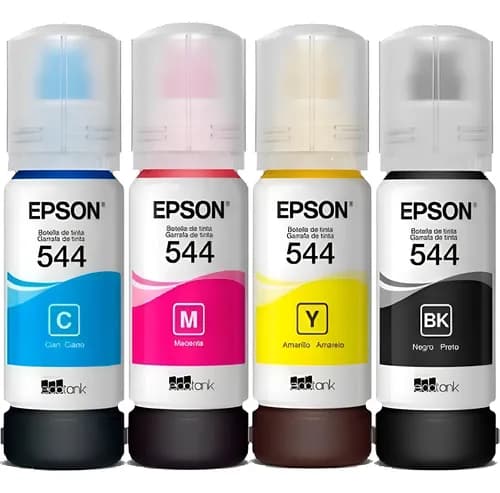 Tinta Epson 544 Combo L3560 L3250 L3210 L3110 L3150 L5190 Negro / Cyan / Magenta / Amarillo