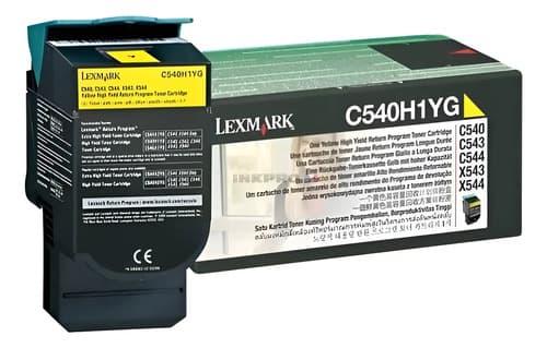 Toner Lexmark C540h1yg C540 C543 C544 C546 X543 X544 X546 Amarillo