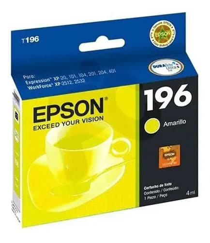 Cartucho De Tinta Epson T196420 Amarillo 196