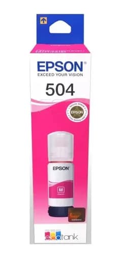 Tinta Epson T504320 L4150 L4160 L6161 L6171 L6191 504 Magent Magenta