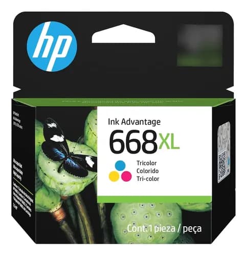 Cartucho De Tinta Hp 668xl Tricolor 7fp38vl 200 Páginas