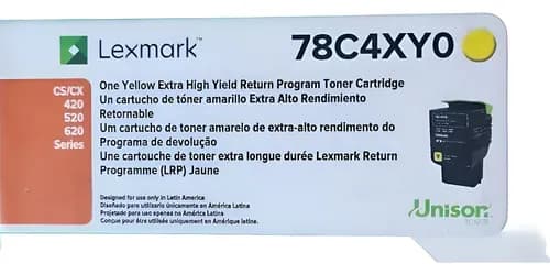 Toner Lexmark 78c4xy0 Cs420 Cs520 Cs620 Cx420 Cx520 Cx620 Amarillo