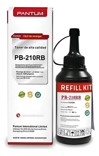 Kit Recarga Pantum Pb-210rb Para P2500 M6500 M6550 1500 Pag Negro